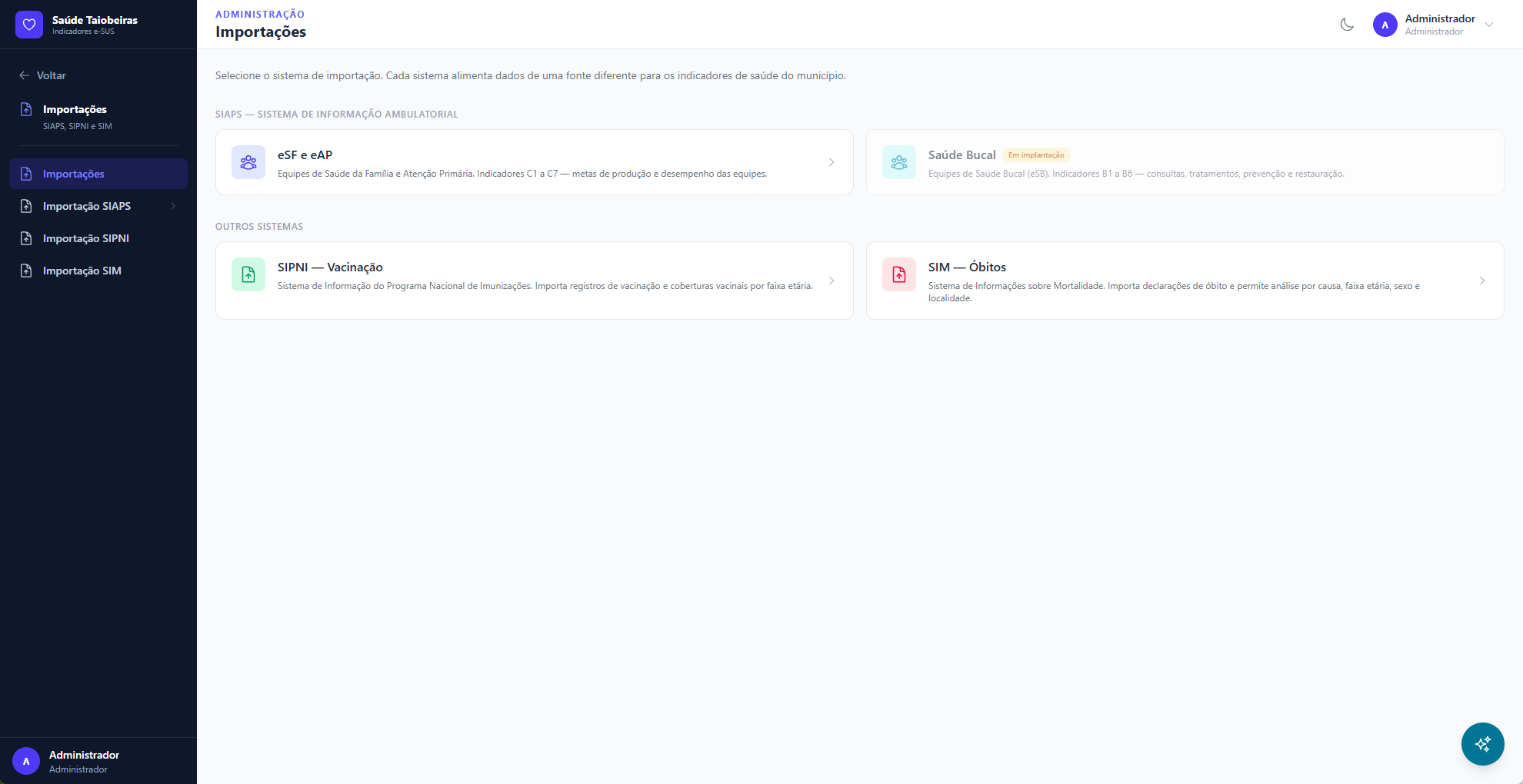 Hub de Importações